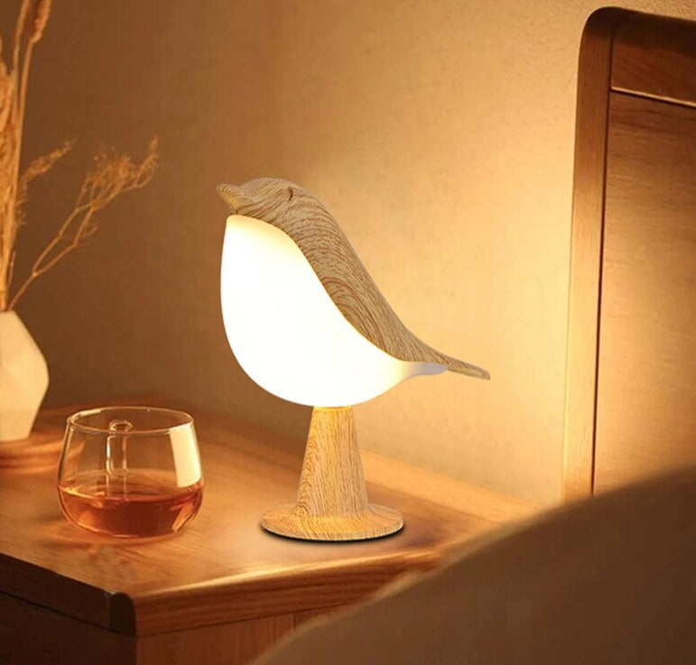 Wooden Bird Lamp