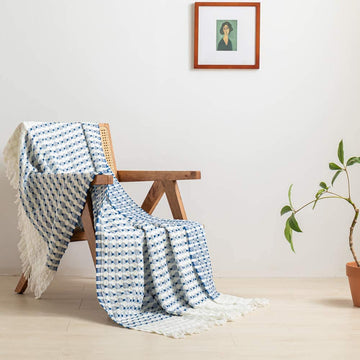 100% Cotton Soft Knitted Throw