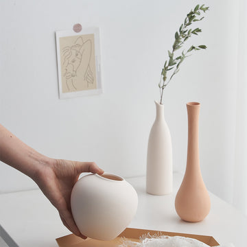 Neutral Minimalist Ceramic Vase
