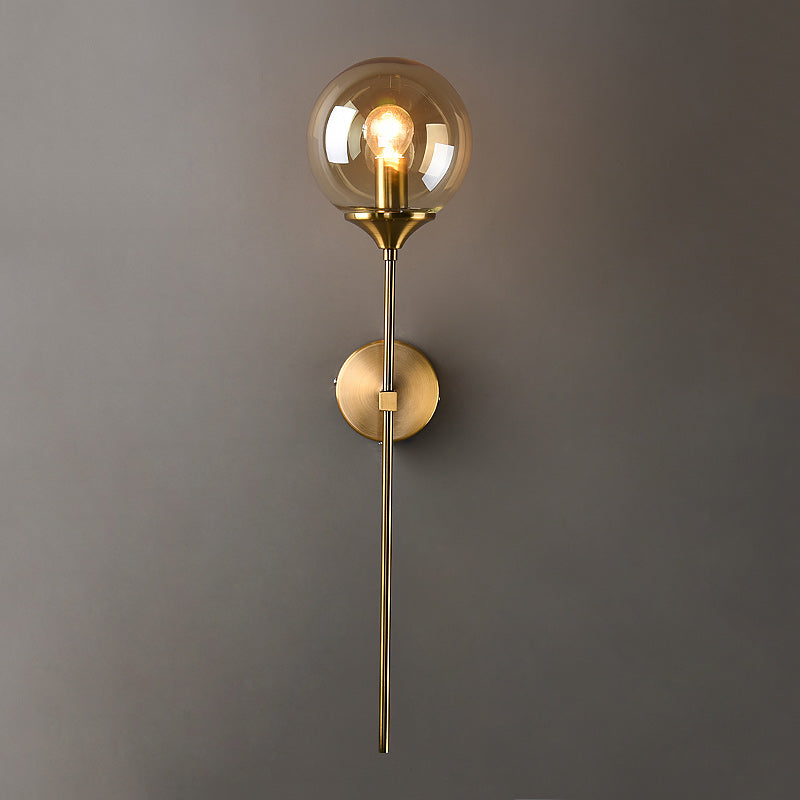 Gold and Glass Wall Lamp