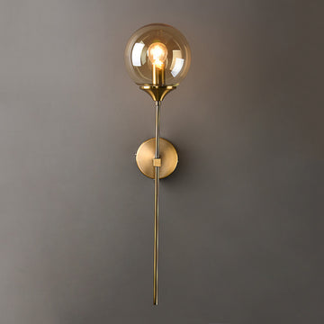 Gold and Glass Wall Lamp