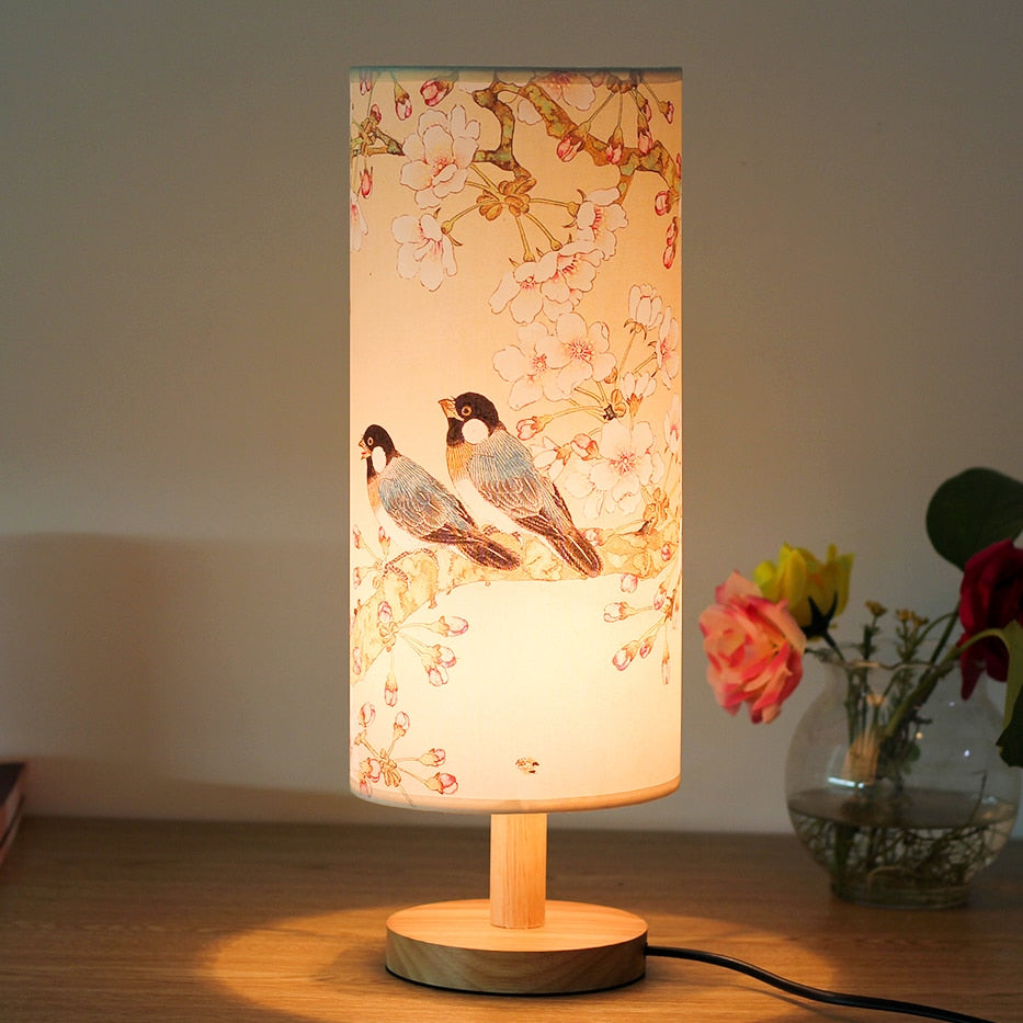 Magnolia Bird Bedside Table Lamp