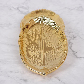 Gold Leaf Ceramic Tray